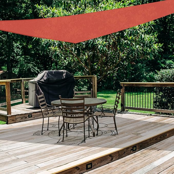 AsterOutdoor Sun Shade Sail Triangle 12' x 12' x 12' UV Block Canopy - Image 5