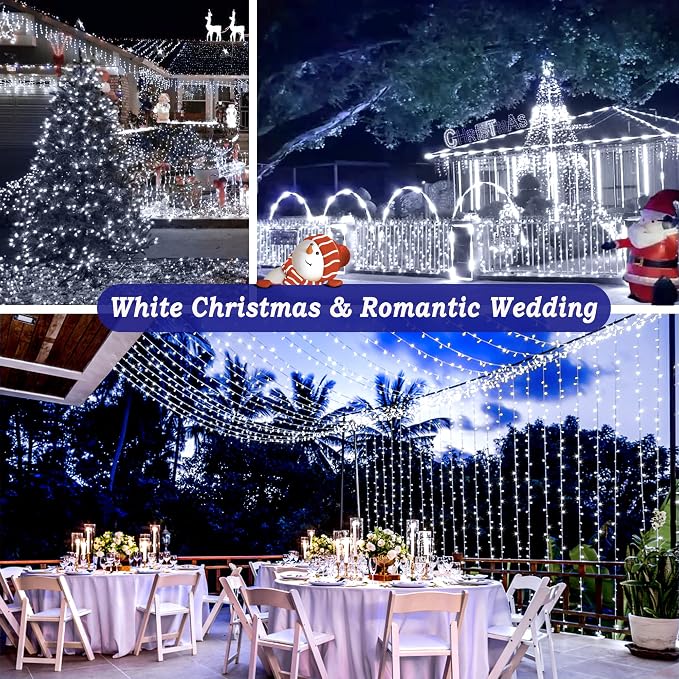 KNONEW 403FT 1000 LED Christmas Lights Outdoor String Light 8 Modes & Timer - Image 7