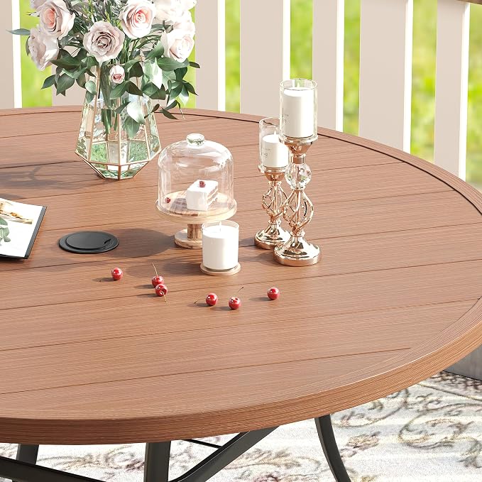 VICLLAX 53" Outdoor Round Patio Table - Image 4