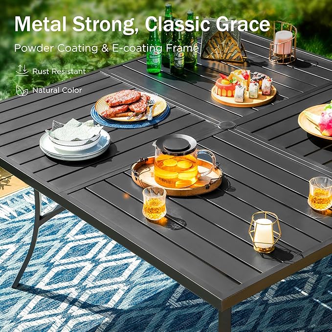 PHI VILLA 9 Pieces Outdoor Dining Set - Image 9