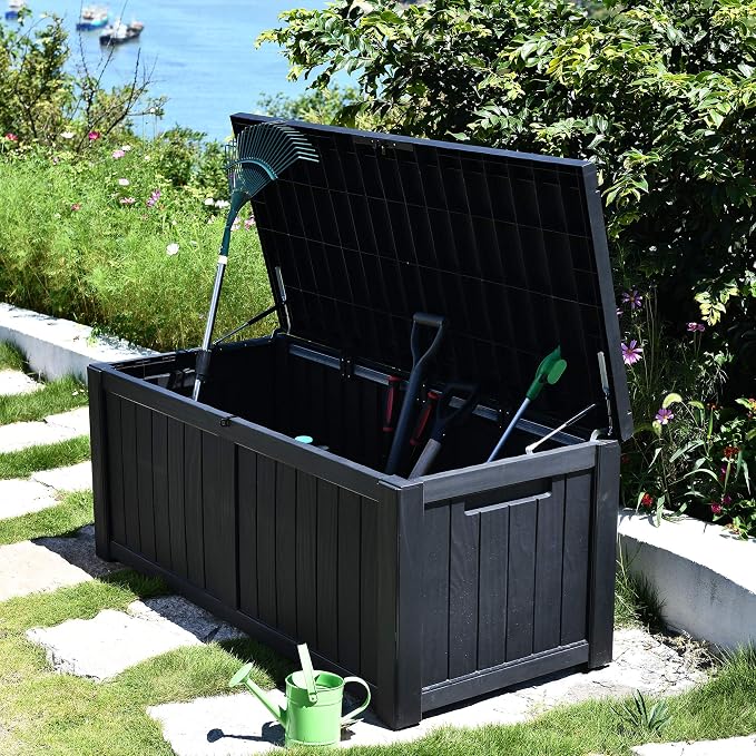 YITAHOME 120 Gallon Outdoor Storage Deck Box, Large Resin Patio Storage - Image 2