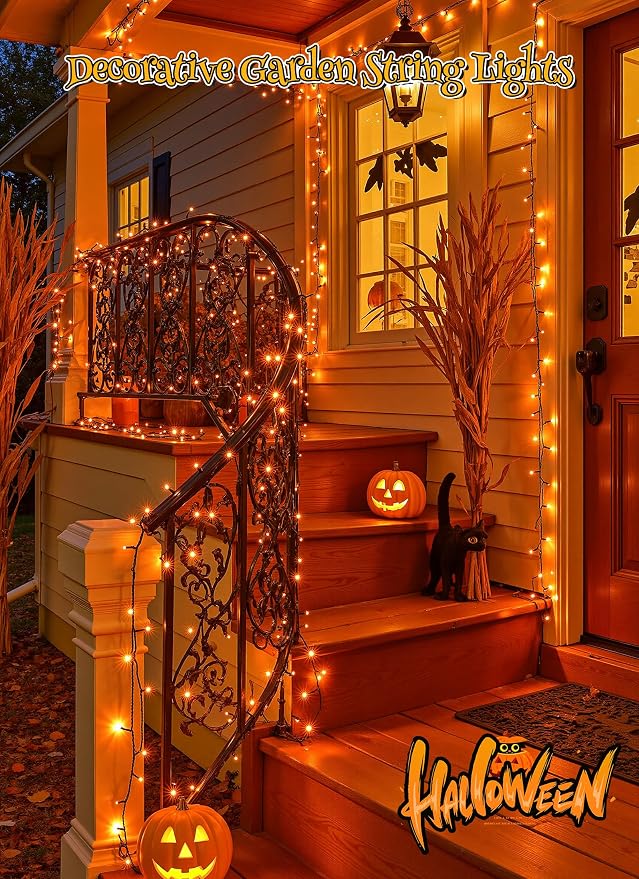 Brightown 4 Pack Solar Halloween Lights, Total 184FT 480 LED Solar String - Image 2