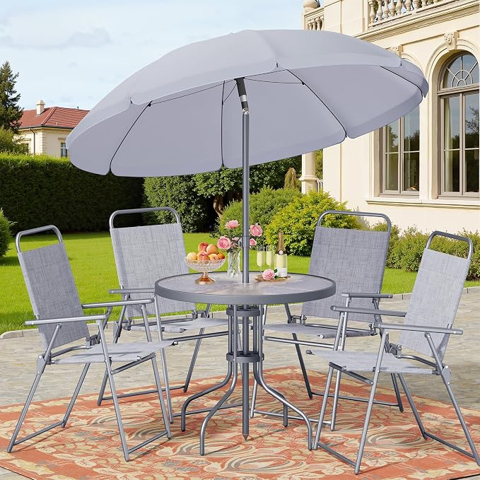 Shintenchi 6 Piece Patio Dining Set - Image 2