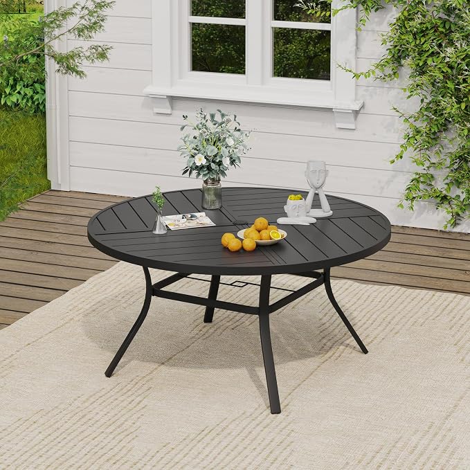 VICLLAX 50" Round Outdoor Table, Patio Dining Table - Image 2