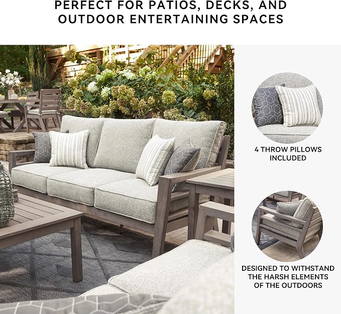 Signature Design by Ashley Hillside Barn Contemporary Nuvella Weather Resistant - Image 5