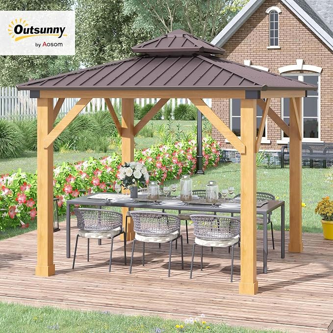 Outsunny 10' x 10' Hardtop Gazebo - Image 2