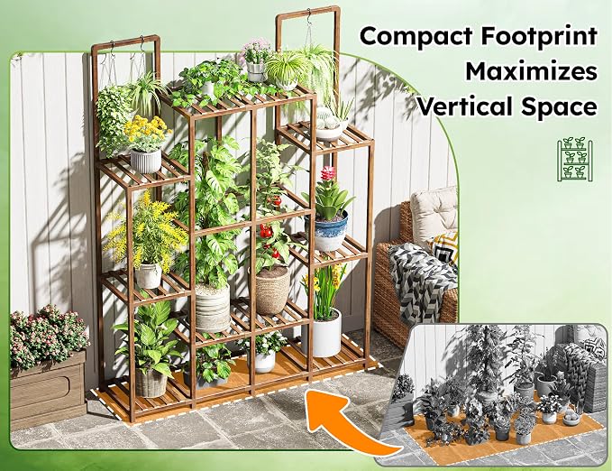 EnHomee Plant Stand Indoor for Multiple Plants Stand Outdoor - Image 5