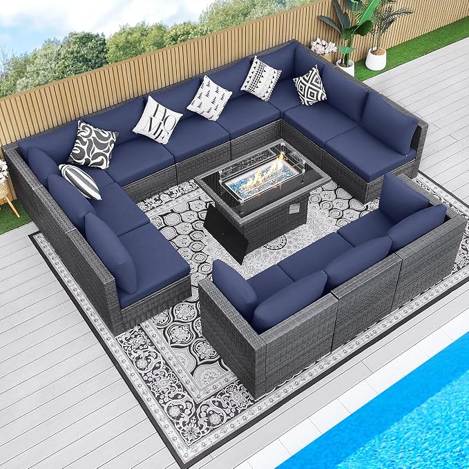 BULEXYARD 13 Piece High Back Outdoor Furniture Sets by BULEXYARDFURNITURE