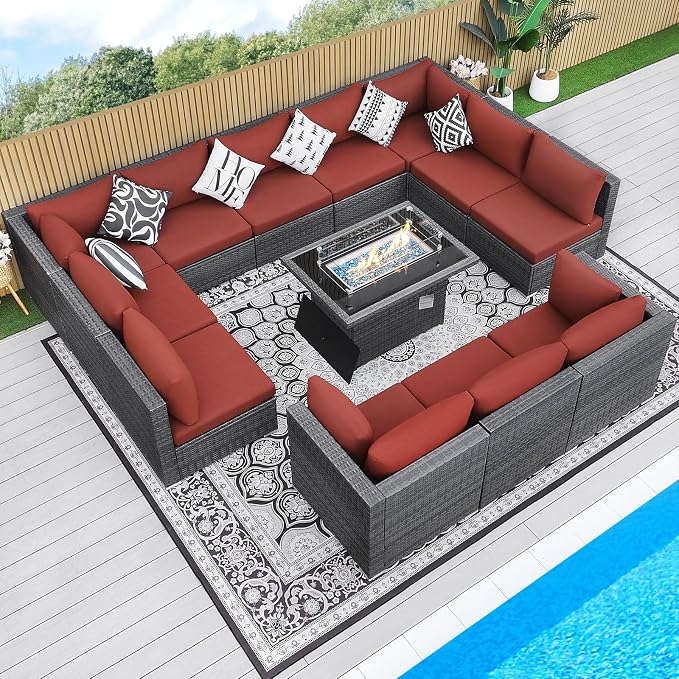 BULEXYARD 13 Piece High Back Outdoor Furniture Sets by BULEXYARDFURNITURE