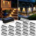 Solar Deck Lights Outdoor 20 Packs, Solar Powered LED Step Lights Waterproof by AUDERWIN