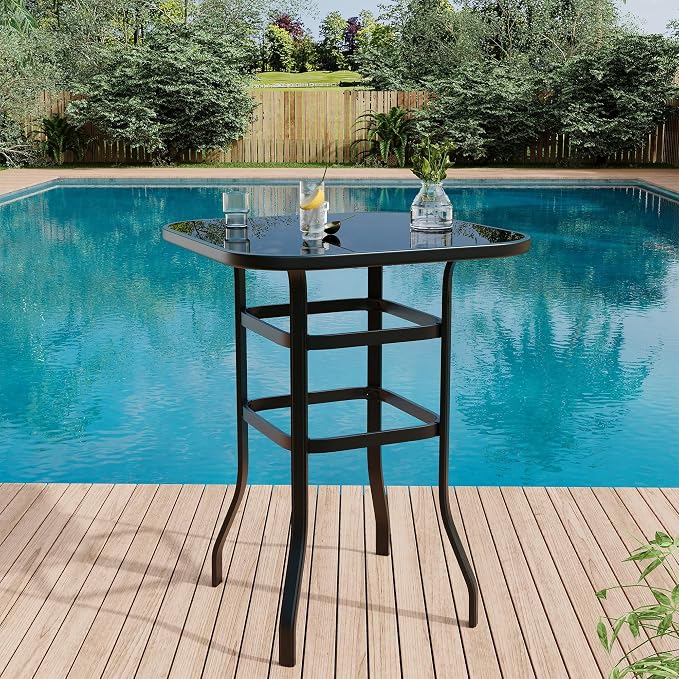 31.5 Inch Outdoor Patio Bar Table - Image 8