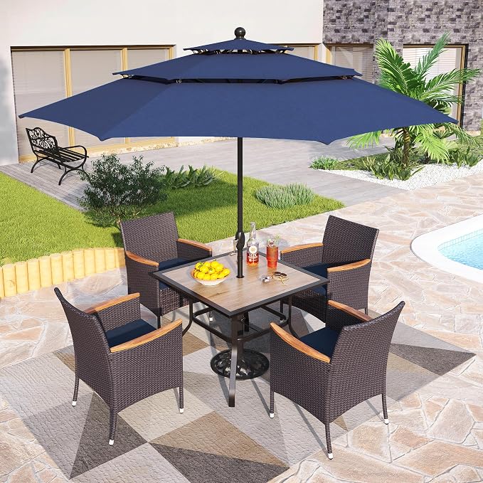 PHI VILLA 5 pcs Patio Dining Set - Image 6