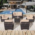 Outdoor Patio Furniture Set, 7 Pieces Outdoor Sectional Furniture Patio Sofa by ASJMR
