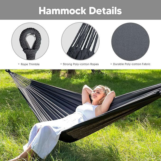 SUNCREAT Hammocks Standing Patio Hammock, Portable Hammock - Image 3