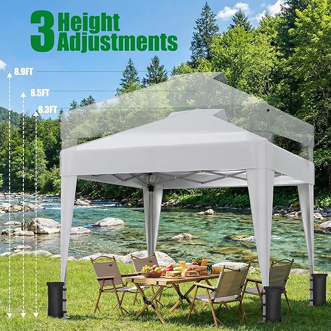 SANWAY 10x10 Pop up Canopy Tent, One-Button, Outdoor Instant Canopy Protable - Image 2