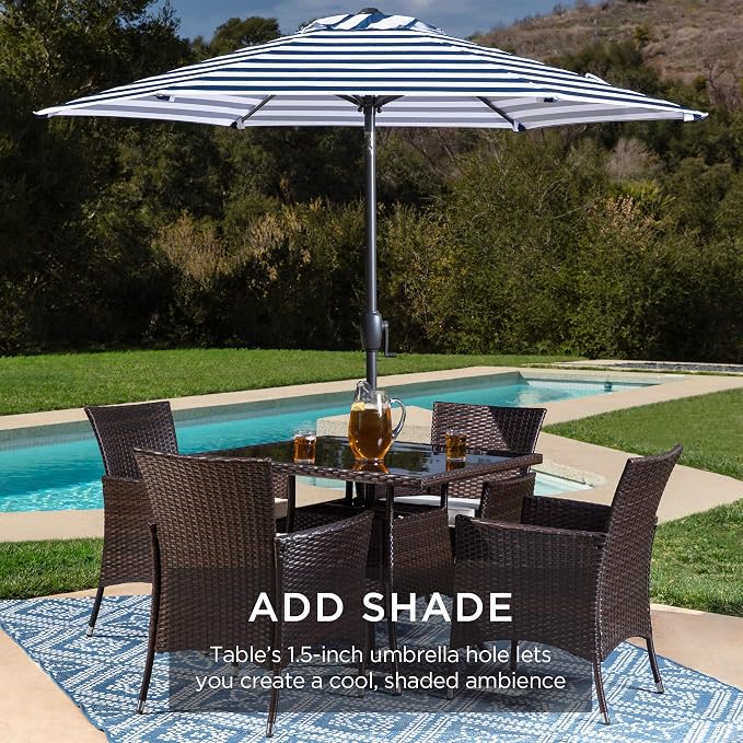 Best Choice Products 5-Piece Indoor Outdoor Wicker Dining Set Furniture - Image 5