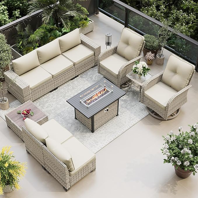 10-Piece Outdoor Patio Furniture Set by MuphyersPatioFurniture