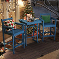 3-Piece Bar Height Adirondack Chairs and Table Set, Outdoor Patio Bar Set by PatioKingdom