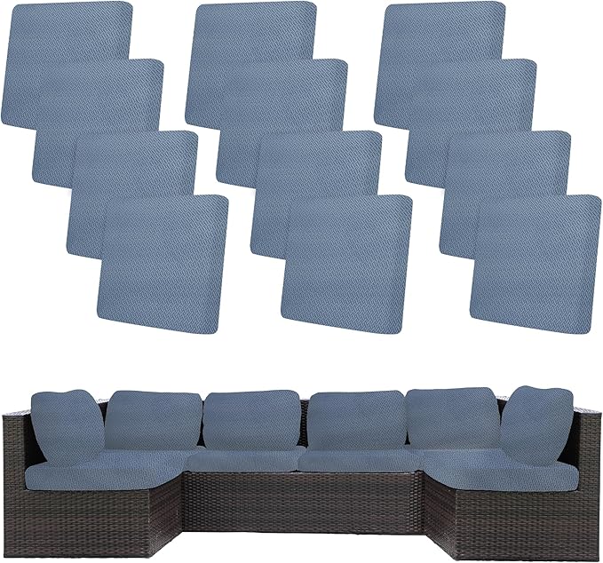 12Pcs Stretch Patio Cushion Covers, Outdoor Couch Covers Replacement, Outdoor by BIETYONE