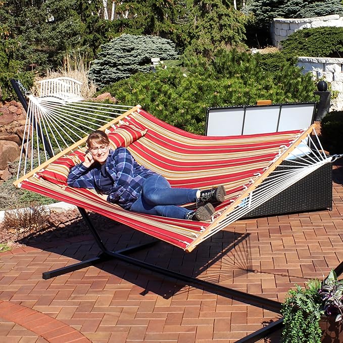 Sunnydaze Quilted Outdoor Hammock - Image 9