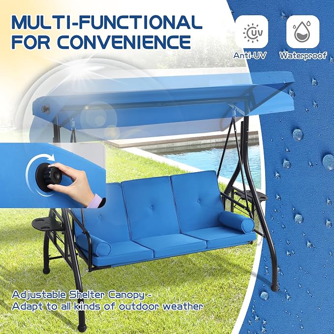 3 Seat Outdoor Porch Swings - Image 5