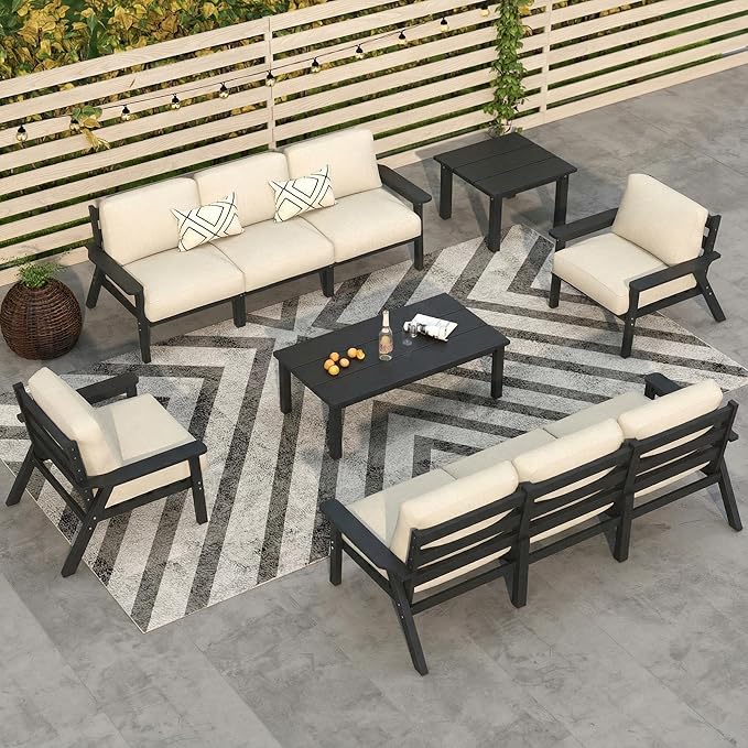 10 Piece Outdoor Patio Furniture Set, Outdoor Couch by PatioKingdom