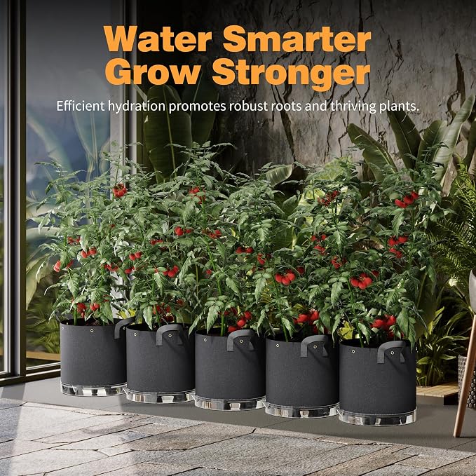 Self-Watering Grow Bags, for Low Stress Plant Training Fruits, Vegetables - Image 7