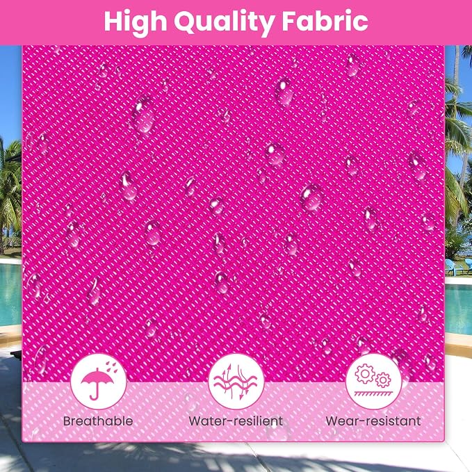 GYMAX Lounge Chairs for Outside, Extra High Folding Beach Tanning Lounger - Image 5