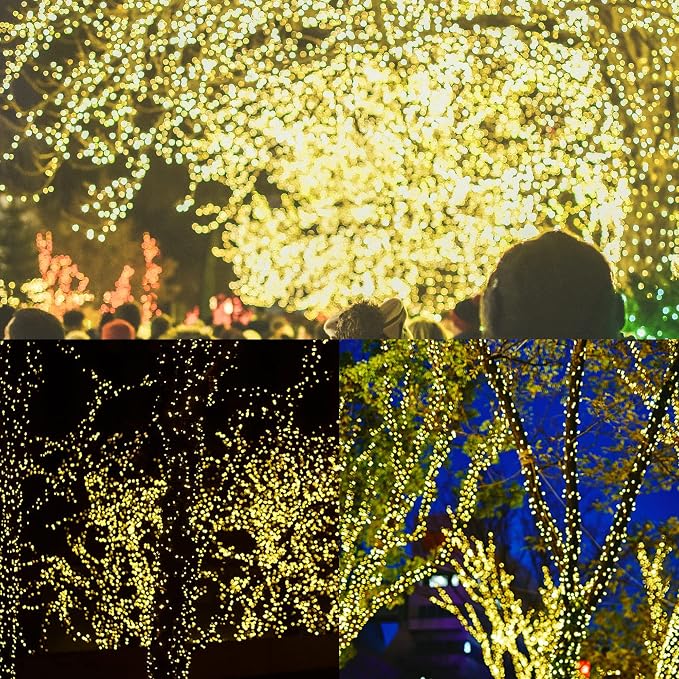 WATERGLIDE Extra Long 328 FT Fairy String Lights, 1000 LED Outdoor Green Wire - Image 5