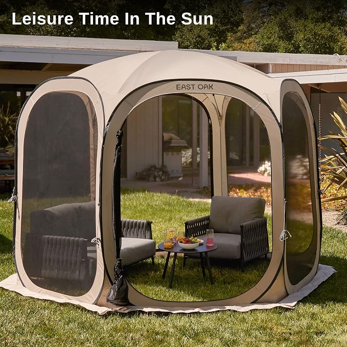 East Oak Screen House Tent Pop-Up, Portable Screen Room Canopy Instant Screen - Image 7