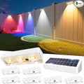 Solar Fence Lights Outdoor, 8 Pack, 9 Fixed Colors ＆ Color Changing LED Light by JOFIOS
