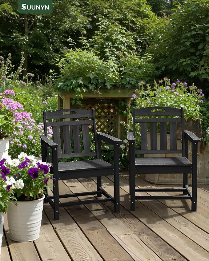 Set of 2 Weatherproof Patio Chairs - Image 8