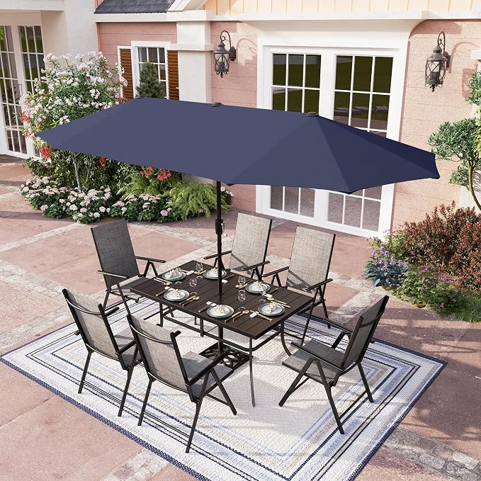 PHI VILLA 7 Piece Patio Dining Furniture Set by PHIVILLAThepioneerofcomfortablehouseholdsupplies