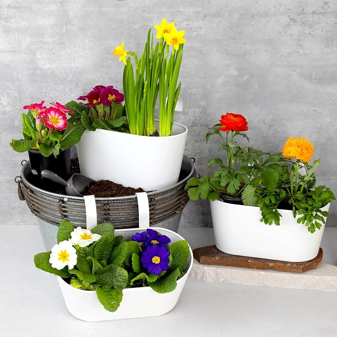 Beautiful Hanging Flower Pots for Outside Railing Or Fence - Image 6