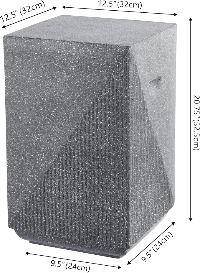 JONATHAN Y TBL1104B Adrian 20.75" Contemporary Minimalist Square Indoor/Outdoor - Image 2