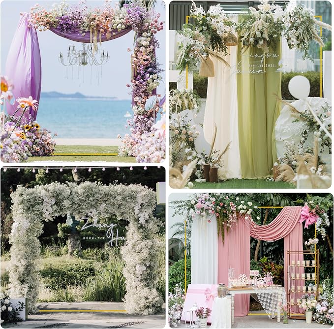 Wokceer Wedding Arch Backdrop Stand Square 7.2 x 6 FT Wedding Arches - Image 6