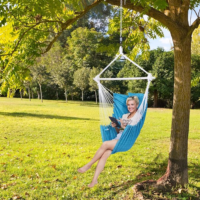 Backyard Expressions Hanging Hammock Chair Swing - Image 4