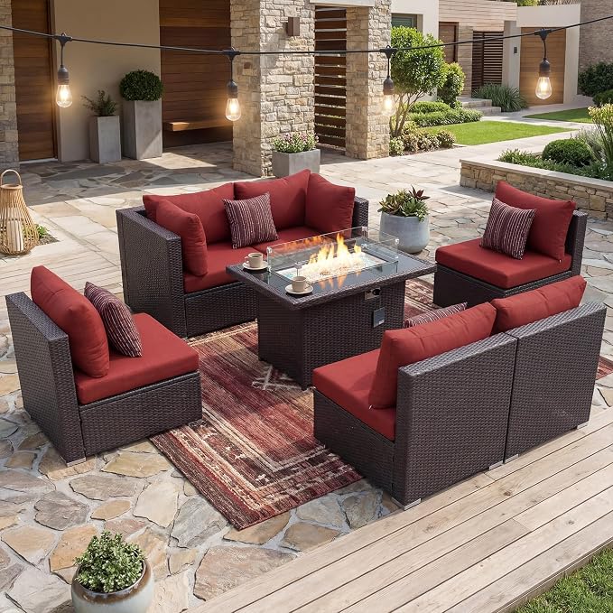 NICESOUL 7 Piece Modular Outdoor Furniture Set - Image 2