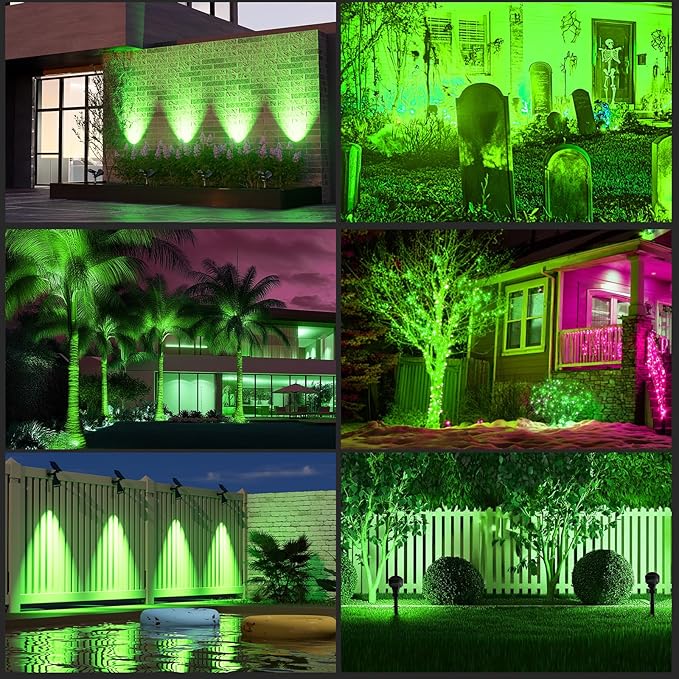 T-SUN Green Solar Spotlights, Auto-ON/Off 180°Angle Adjustable Solar Lights - Image 2