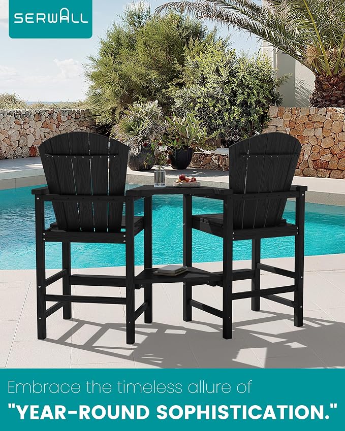 SERWALL Tall Adirondack Chairs Set of 4 - Image 6