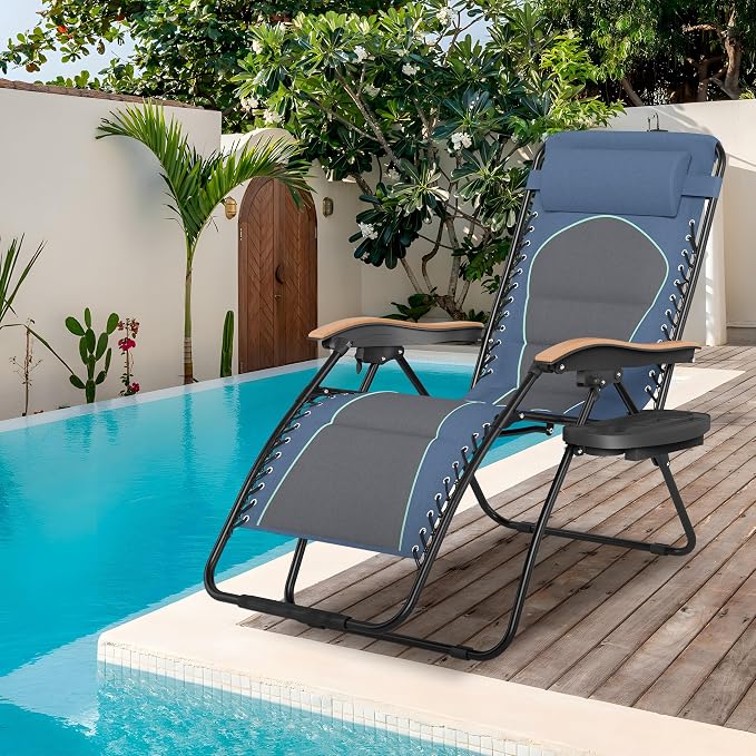 Sophia & William Oversized XXL Zero Gravity Lounge Chair Padded Reclining Lawn - Image 2