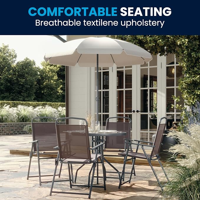 Flash Furniture Nantucket 6-Piece Patio Dining Set - Image 3