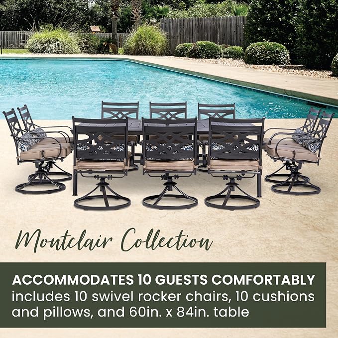 Hanover Montclair 11-Piece Patio Dining Set - Image 5