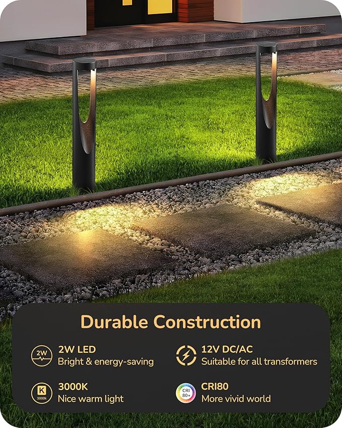 EDISHINE Low Voltage Landscape Lighting, 12V 2W 150LM 3000K Outdoor Landscape - Image 3