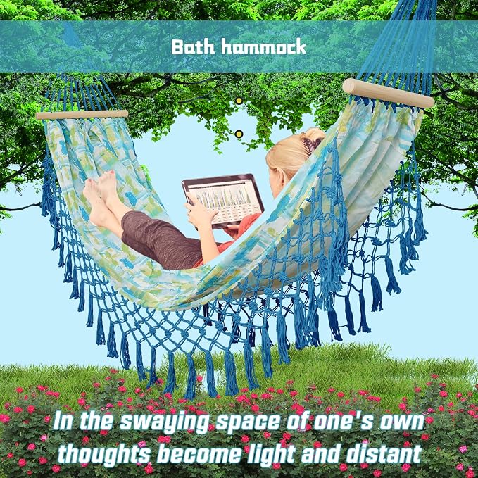 Portable Hammock, Bohemian Hammock, 2person Hammock, - Image 4