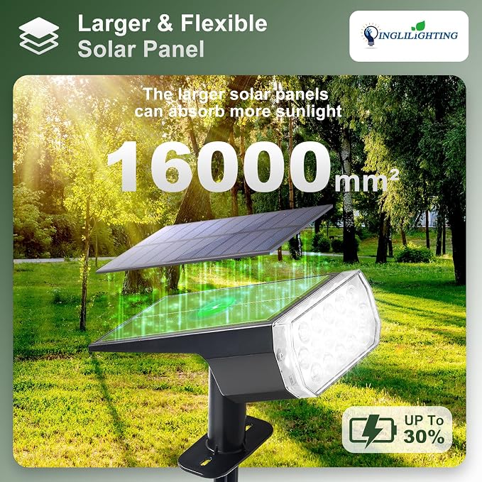 DINGLILIGHTING Solar Lights Outdoor Waterproof: IP65 Led Spot Light Decorations - Image 2
