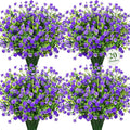 20 Bundles Artificial Flowers for Outdoors Fake Plastic Flowers UV Resistant by Besteek