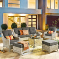 HOOOWOOO 6 Piece Patio Furniture Conversation Sets by DesignforBetterLife