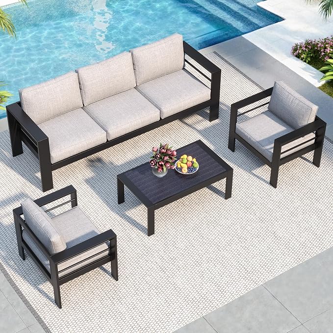 Solaste Aluminum Patio Furniture Set - Image 8