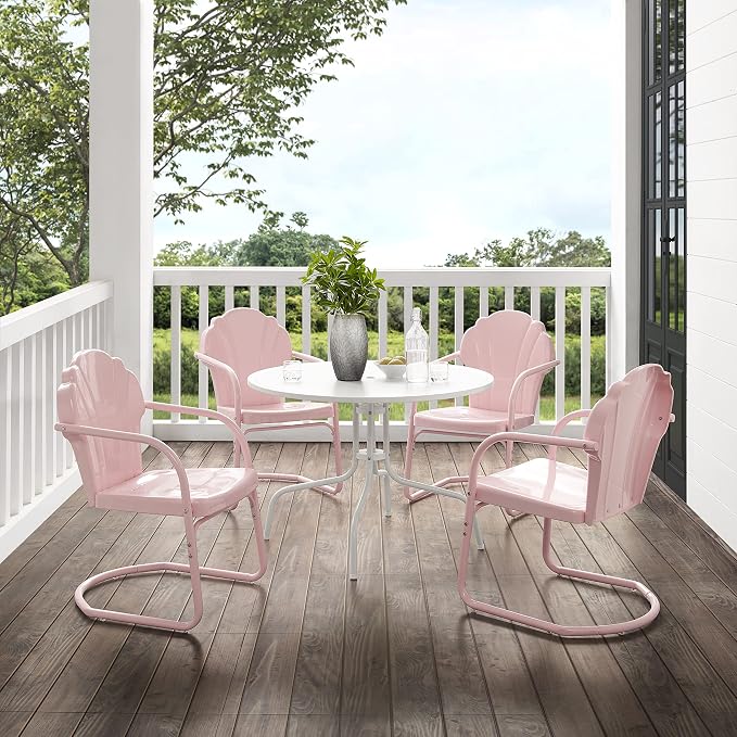 Crosley Furniture Tulip 5-Piece Outdoor Dining Set - Image 5